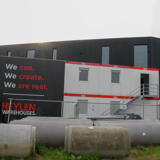 bouwplaatsinrichting Heylen Warehouses Weert