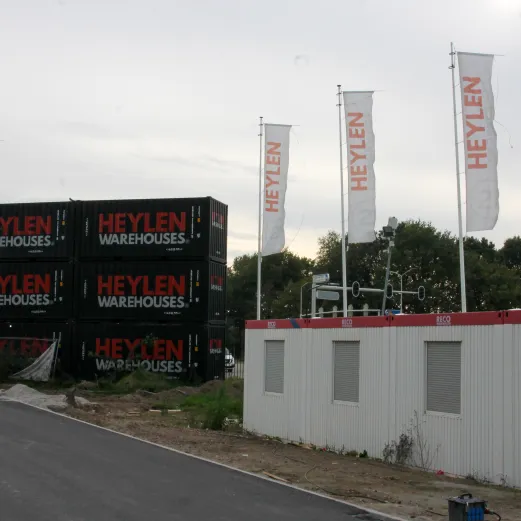 bouwplaatsinrichting Heylen Warehouses Weert